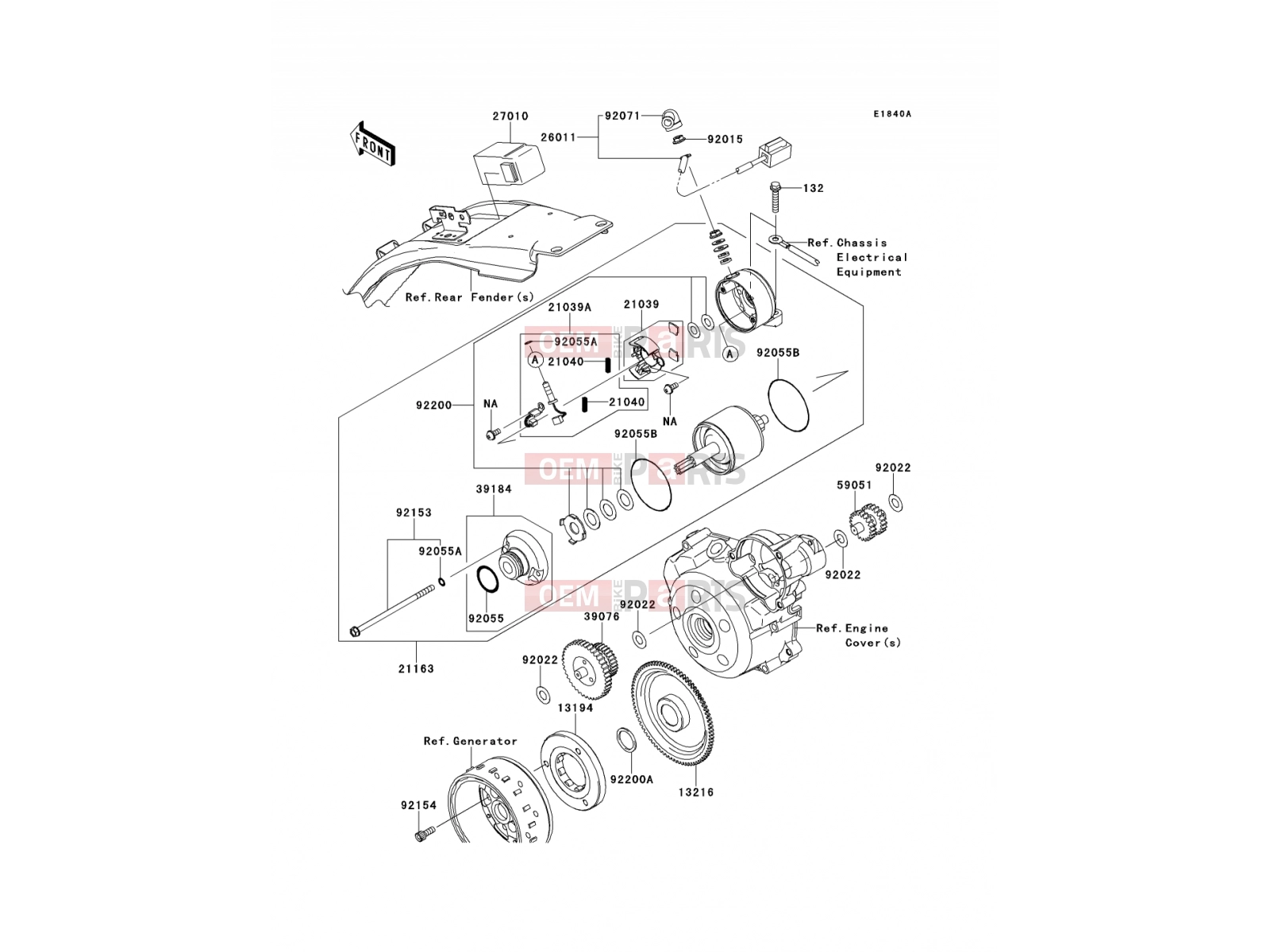 KAWASAKI 2012 Starter Motor