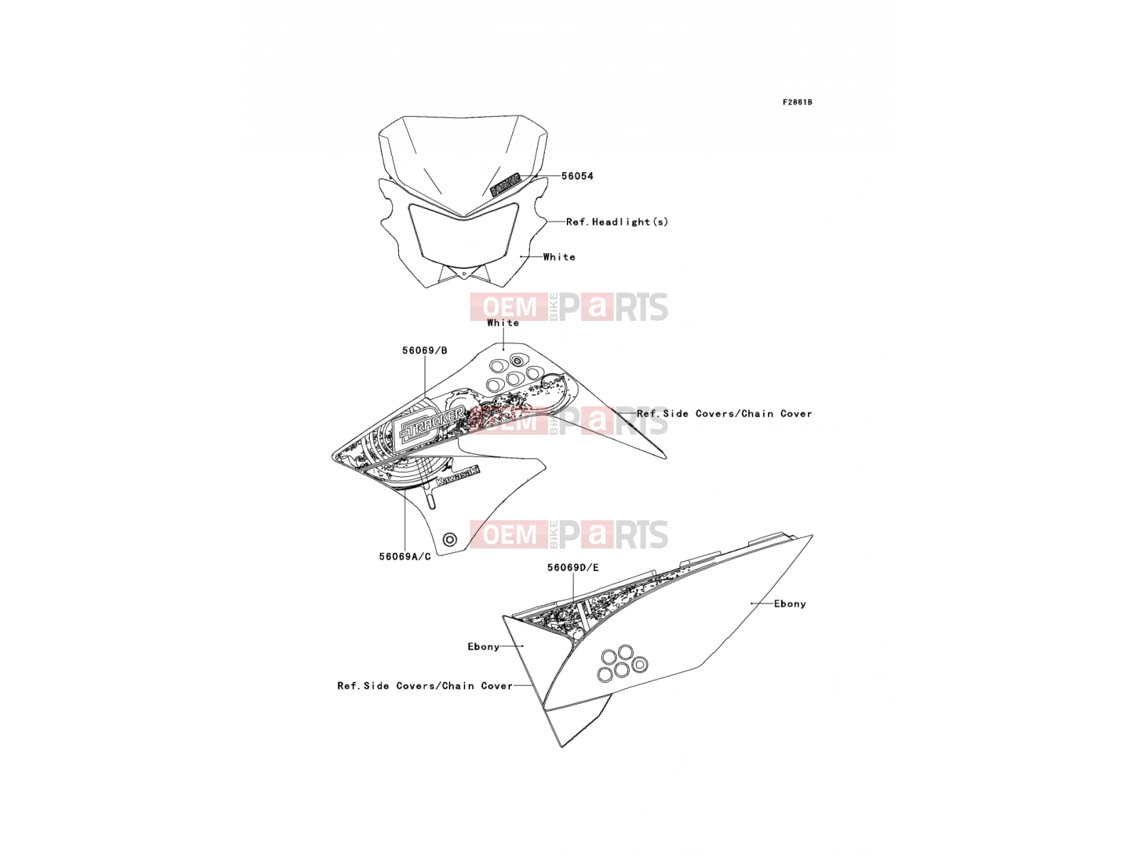 KAWASAKI 2012 Decals(White)
