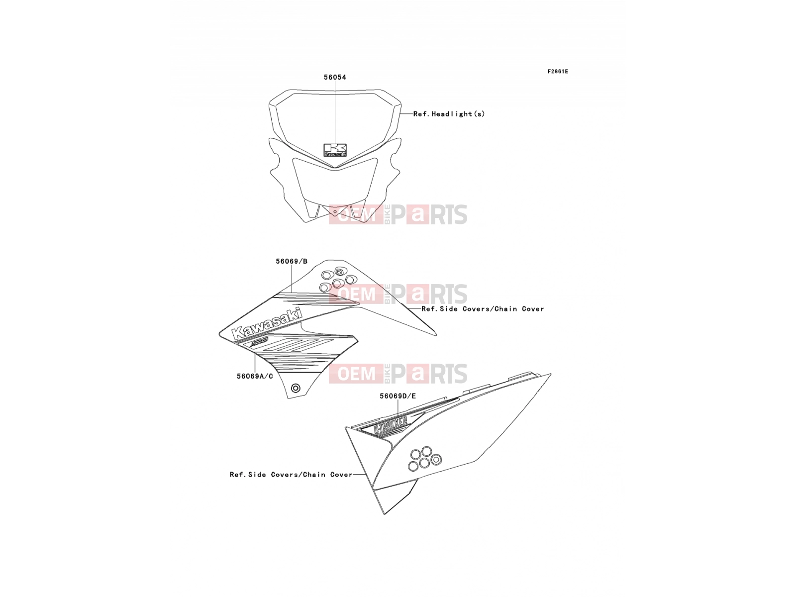 KAWASAKI 2012 Decals(Orange)