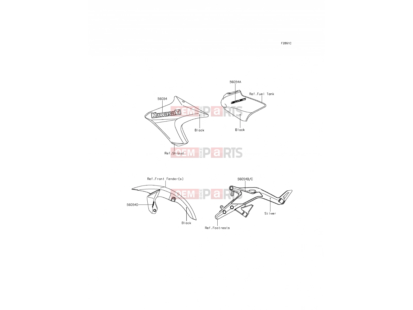 KAWASAKI 2012 Decals(Red)