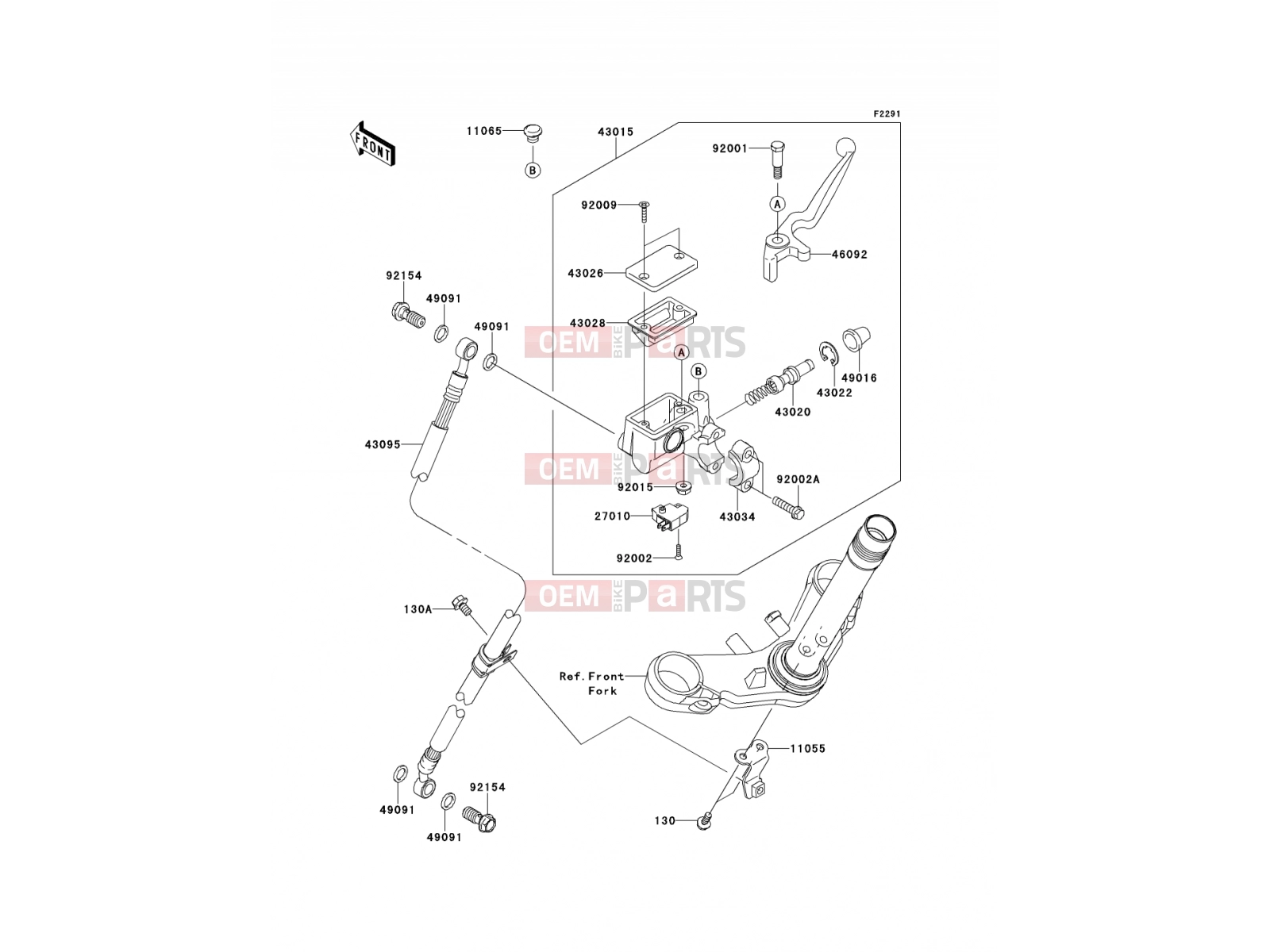 KAWASAKI 2012 Front Master Cylinder