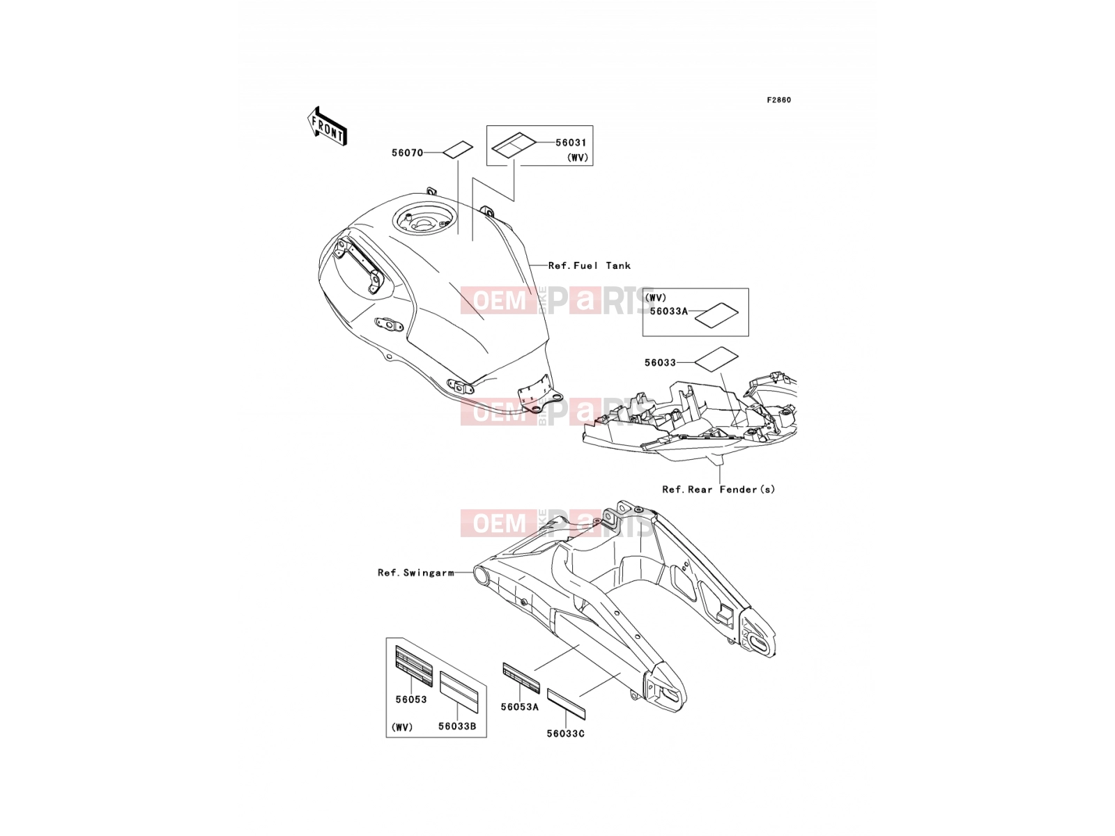 KAWASAKI 2012 Labels