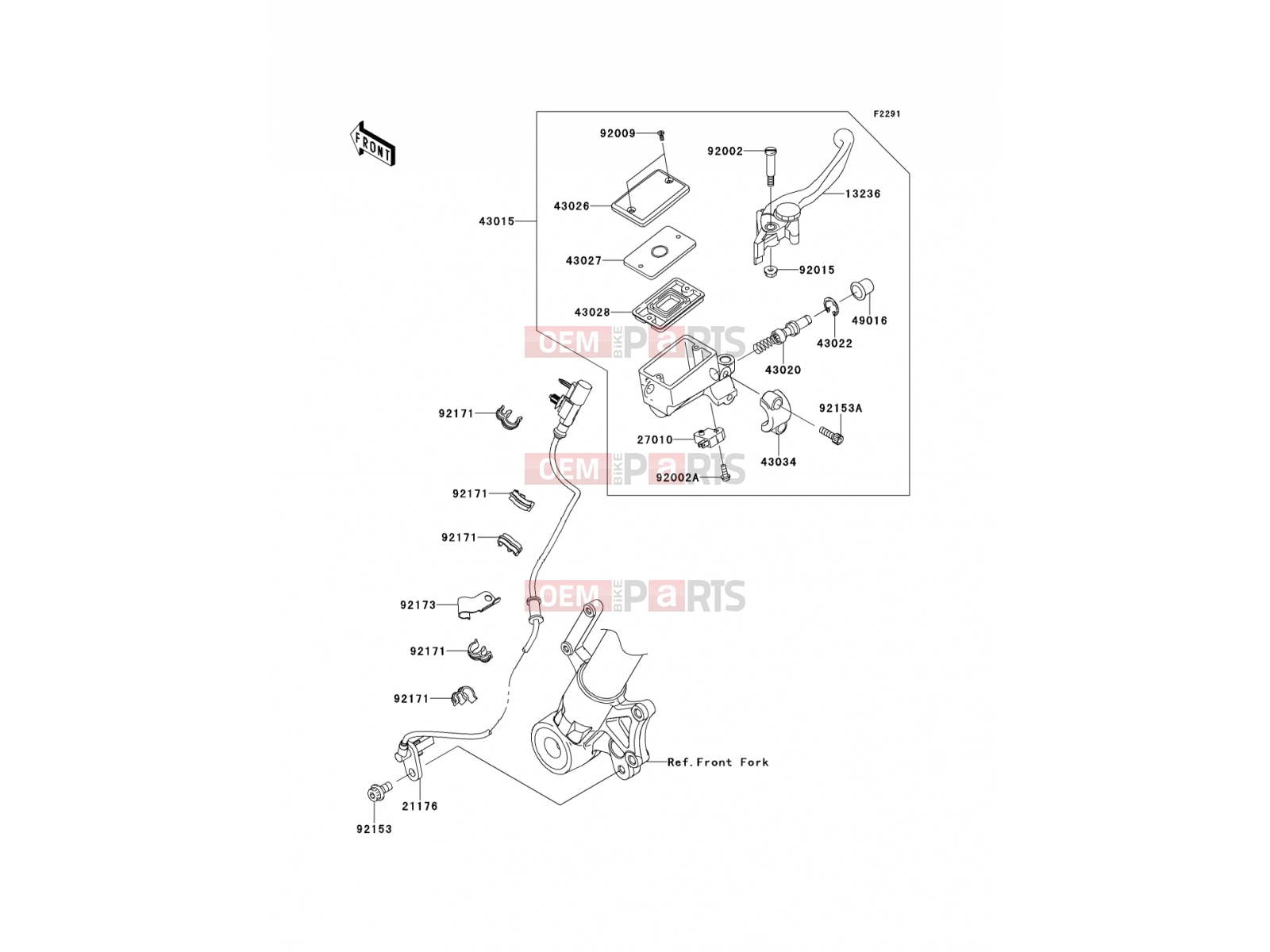 KAWASAKI 2012 Front Master Cylinder