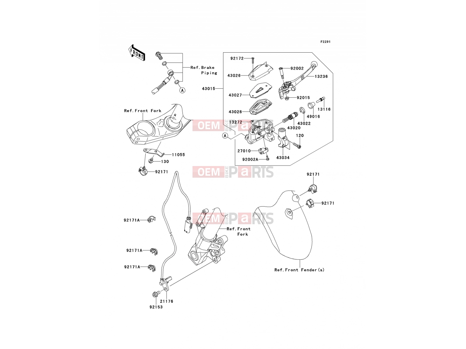 KAWASAKI 2012 Front Master Cylinder
