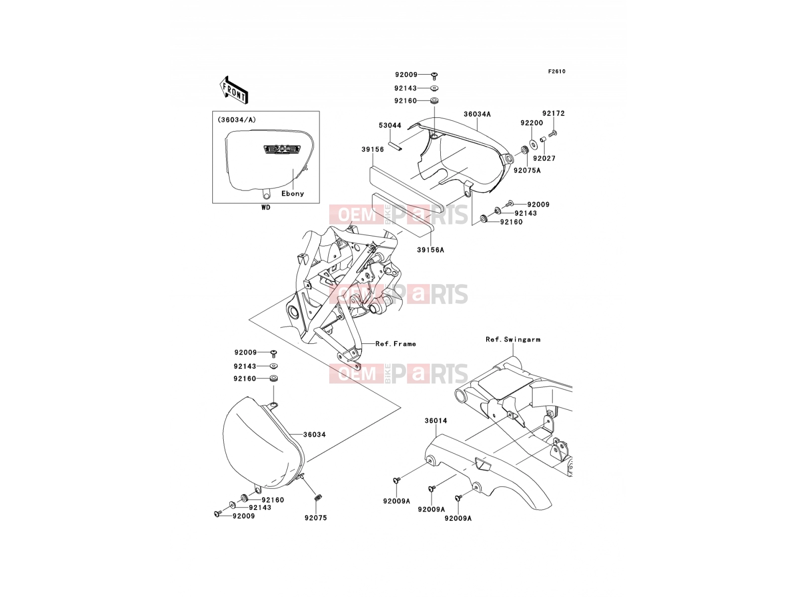 KAWASAKI 2012 Side Covers/Chain Cover