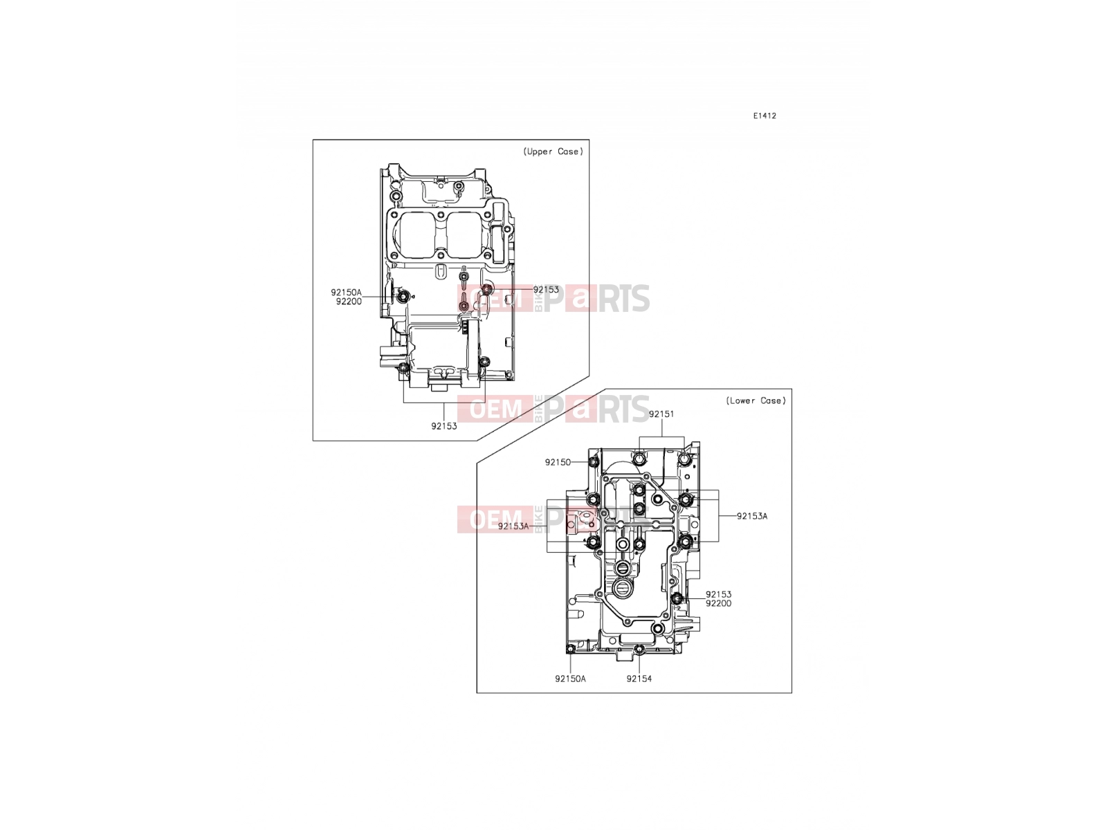 KAWASAKI 2013 Crankcase Bolt Pattern