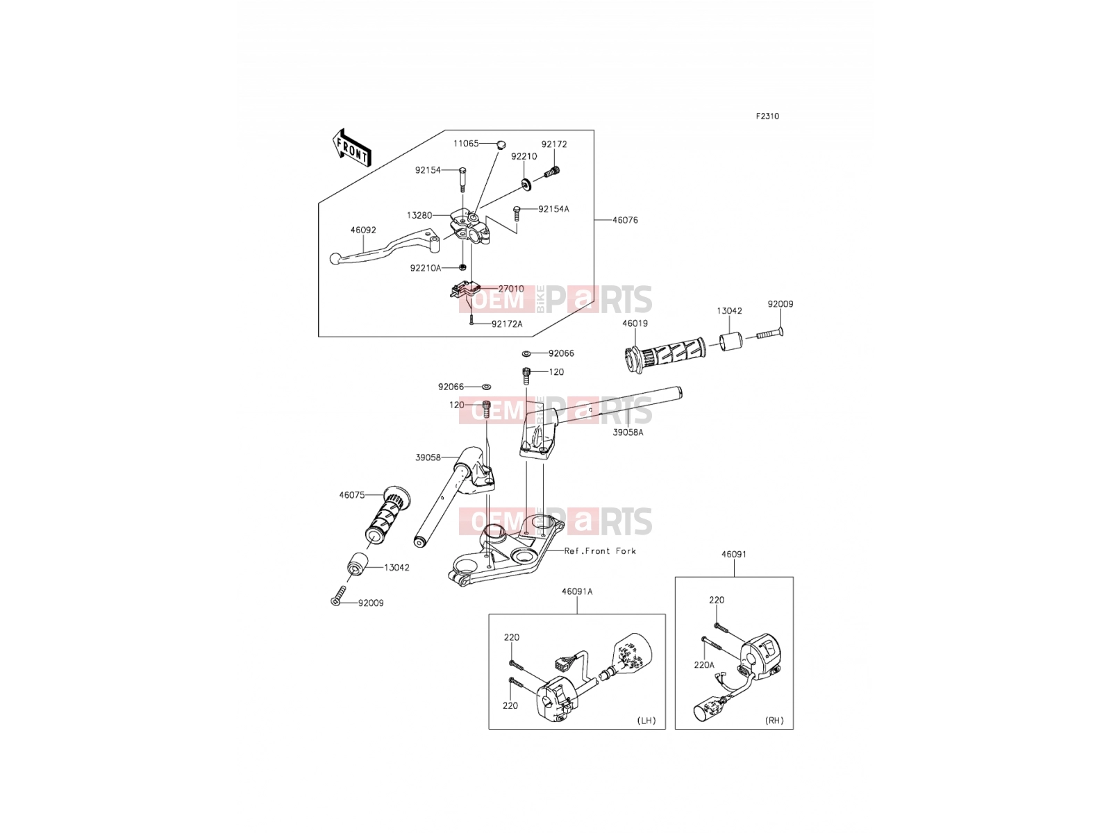KAWASAKI 2013 Handlebar