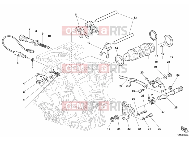 DUCATI 2007 Monster S2R 1000 SHIFT CAM - FORK » FRONT SUSPENSION
