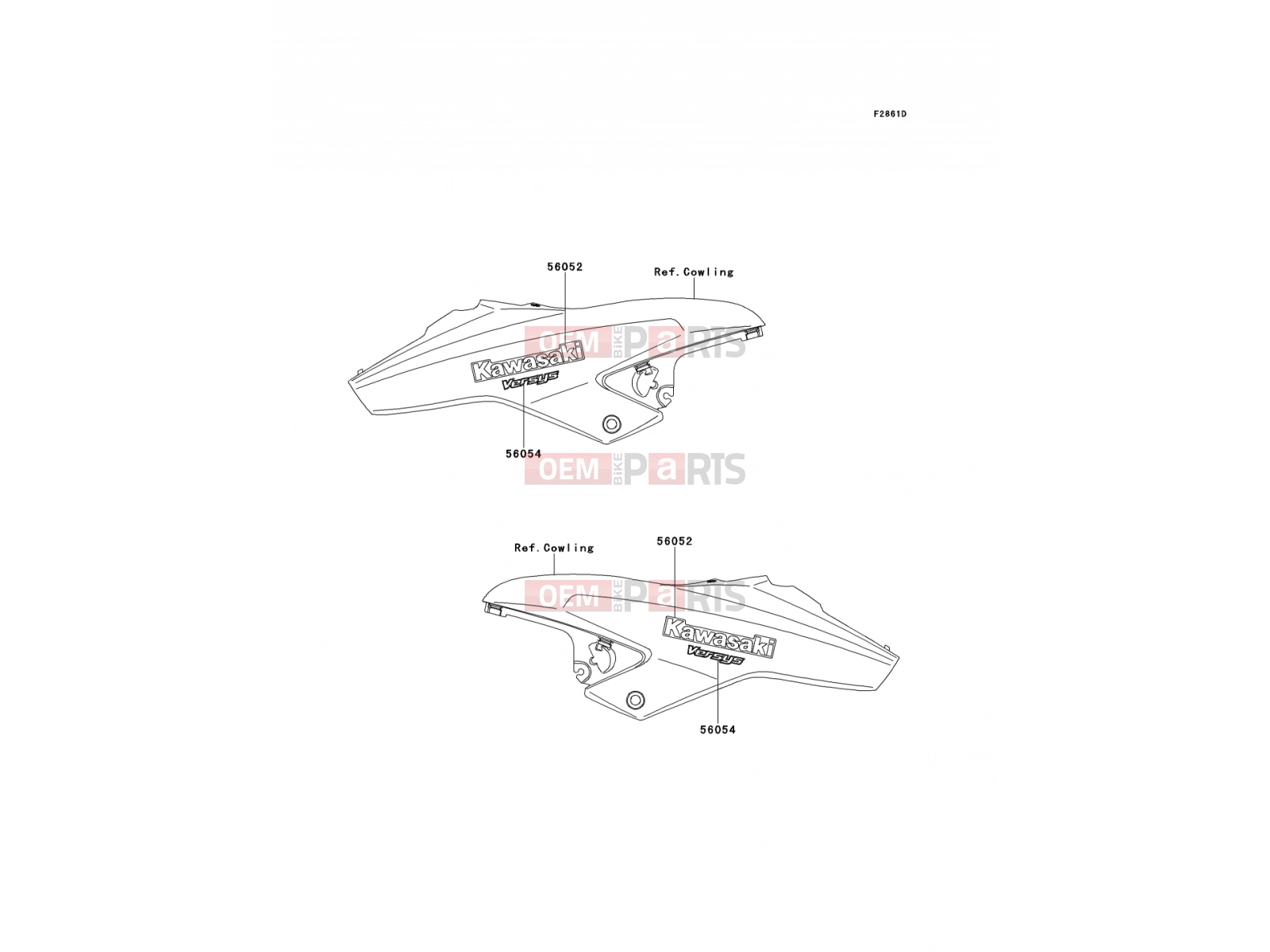 KAWASAKI 2014 Decals(White)