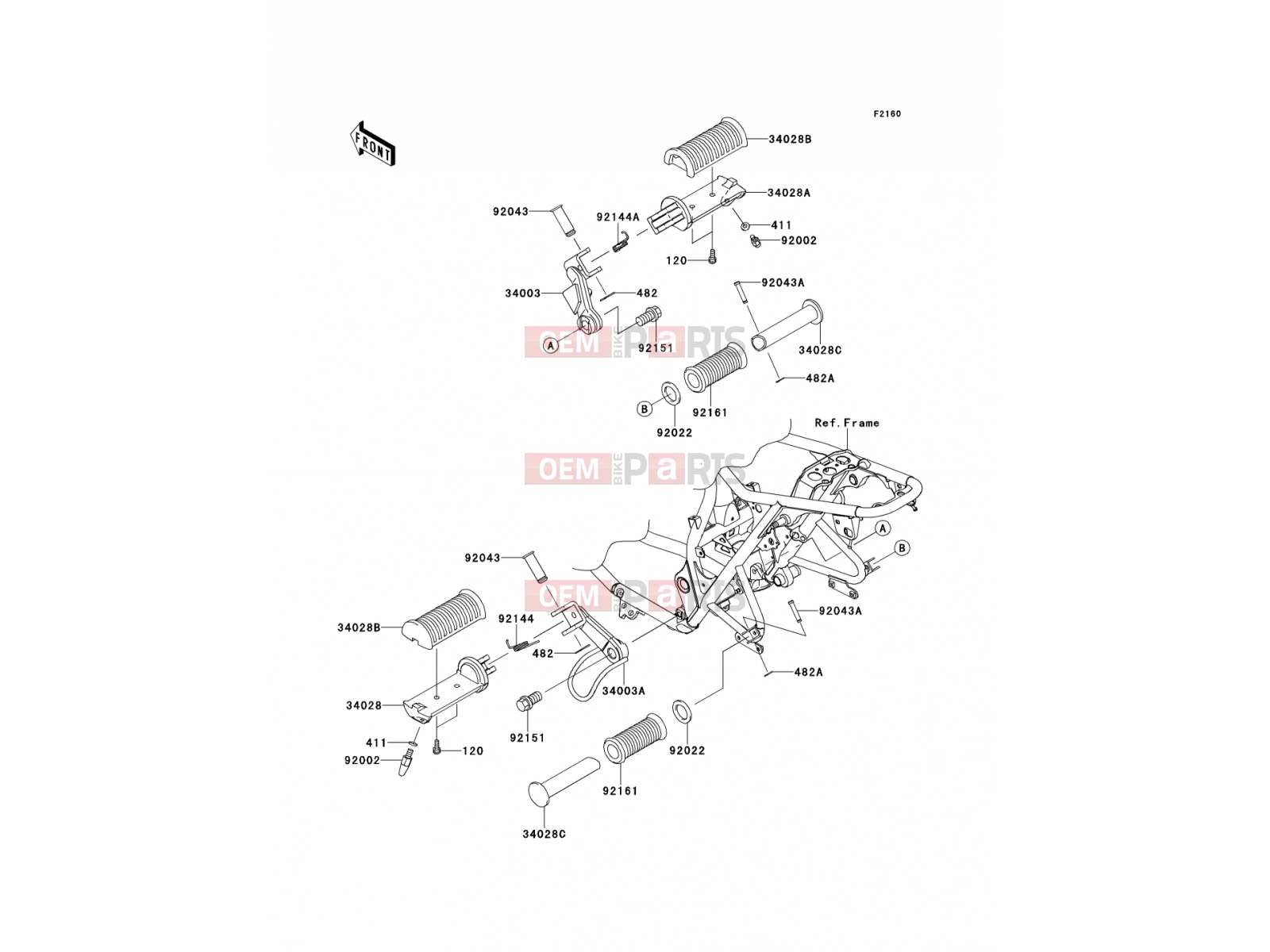 KAWASAKI 2014 Footrests
