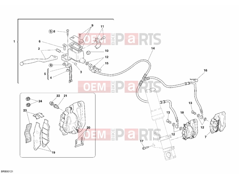 DUCATI 2007 Monster S2R 800 FRONT BRAKE SYSTEM » BRAKING SYSTEM