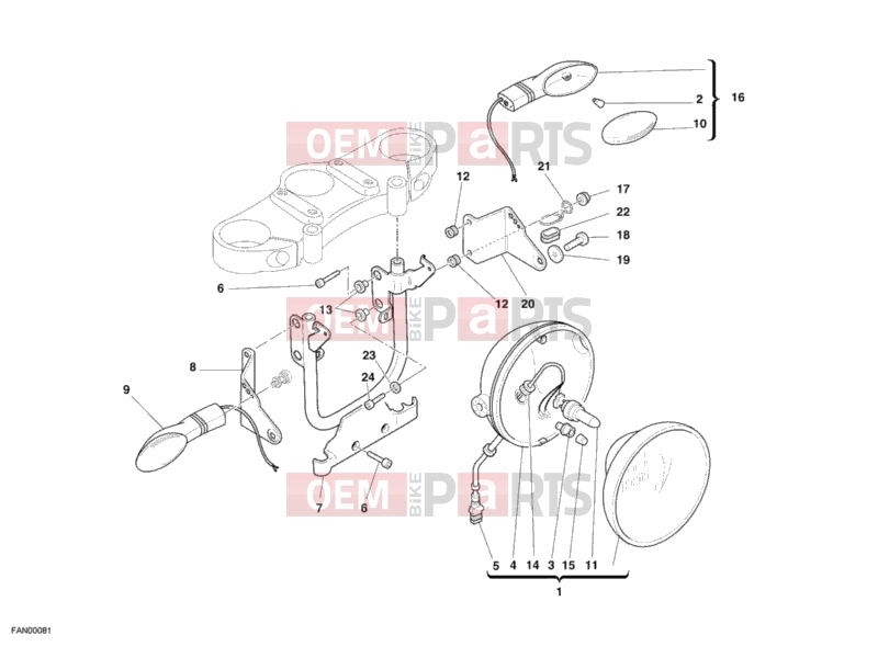 DUCATI 2007 Monster S2R 800 HEADLIGHT » LIGHTING SYSTEM