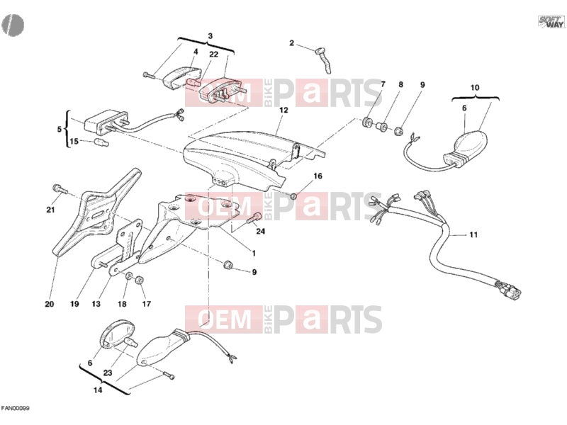 DUCATI 2007 Monster S2R 800 TAILLIGHT » LIGHTING SYSTEM