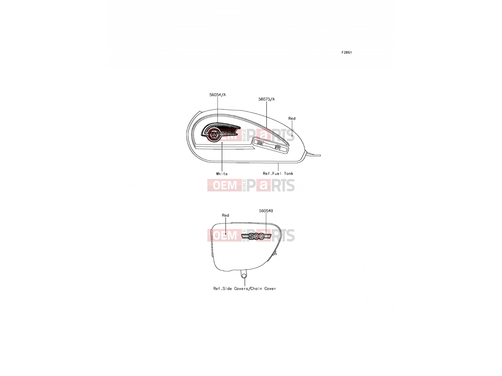 KAWASAKI 2016 Decals(Red/White)