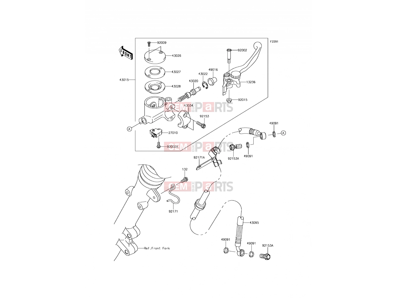 KAWASAKI 2016 Front Master Cylinder