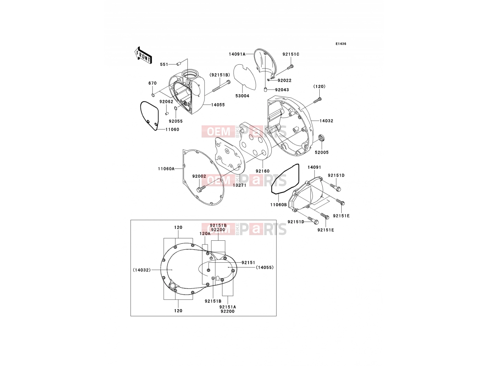 KAWASAKI 2005 Right Engine Cover(s)