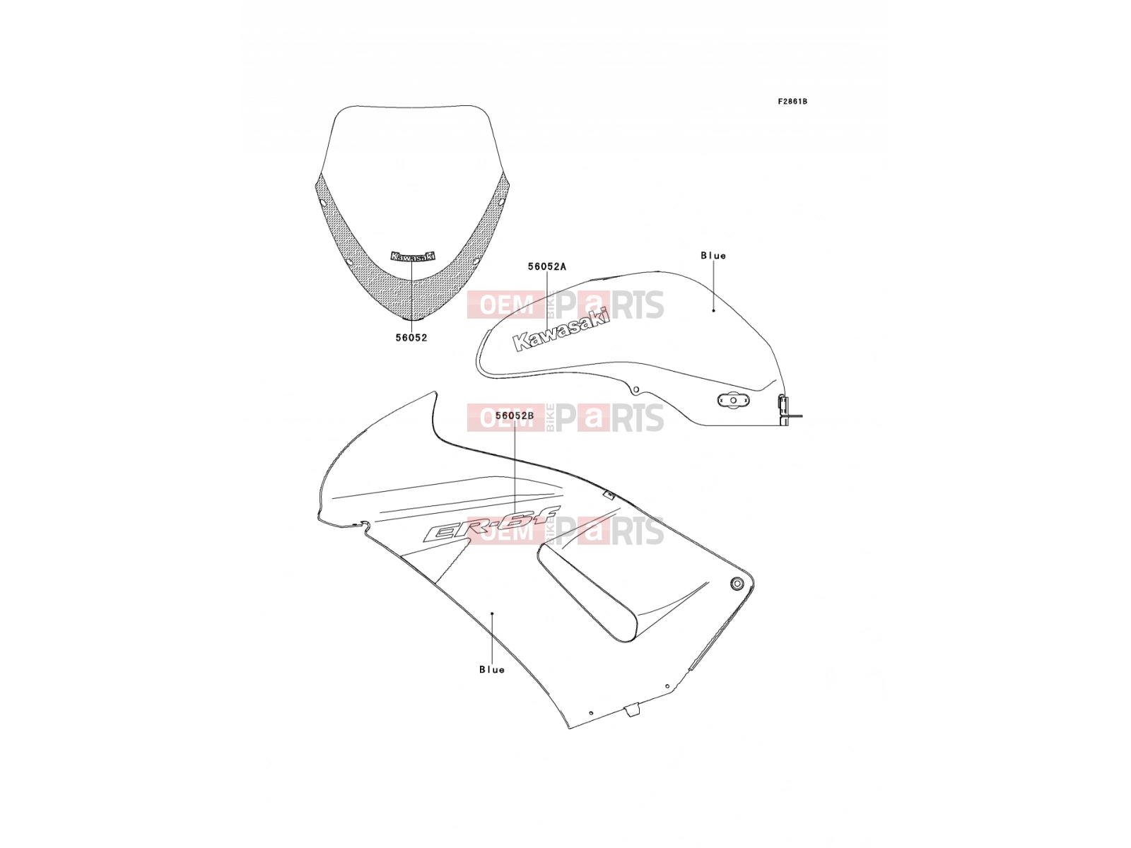 KAWASAKI 2007 Decals(Blue)