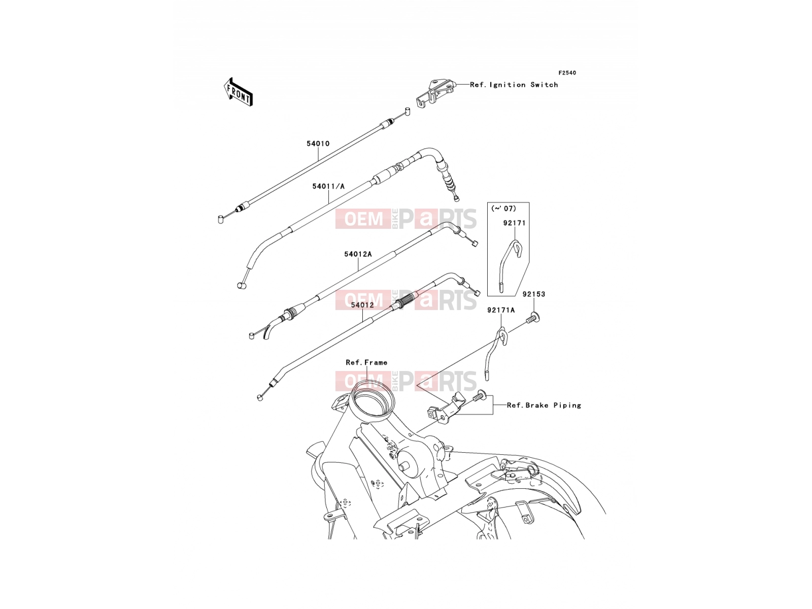 KAWASAKI 2007 Cables