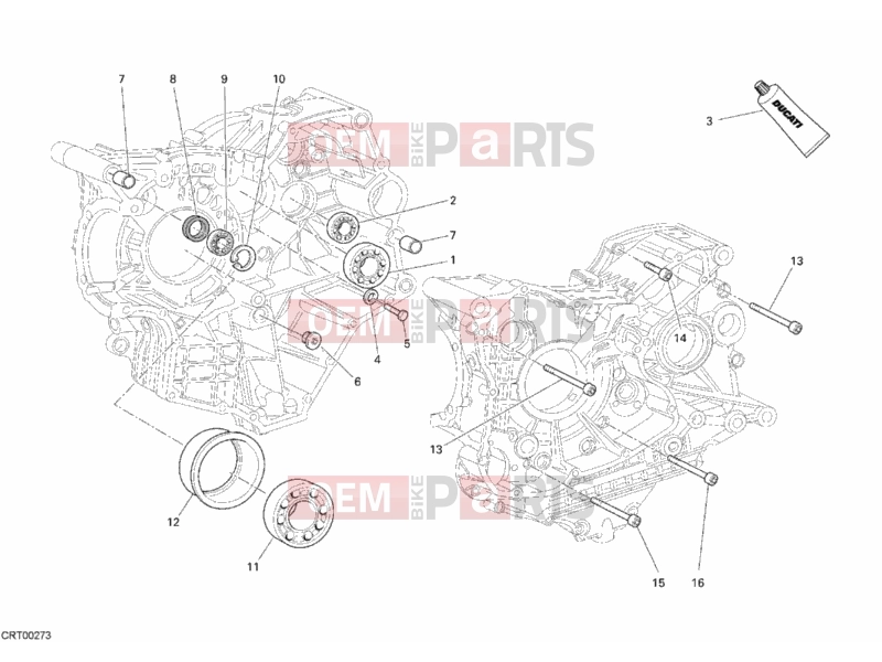 DUCATI 2007 Monster S4RS CRANKCASE BEARINGS » ENGINE CASE