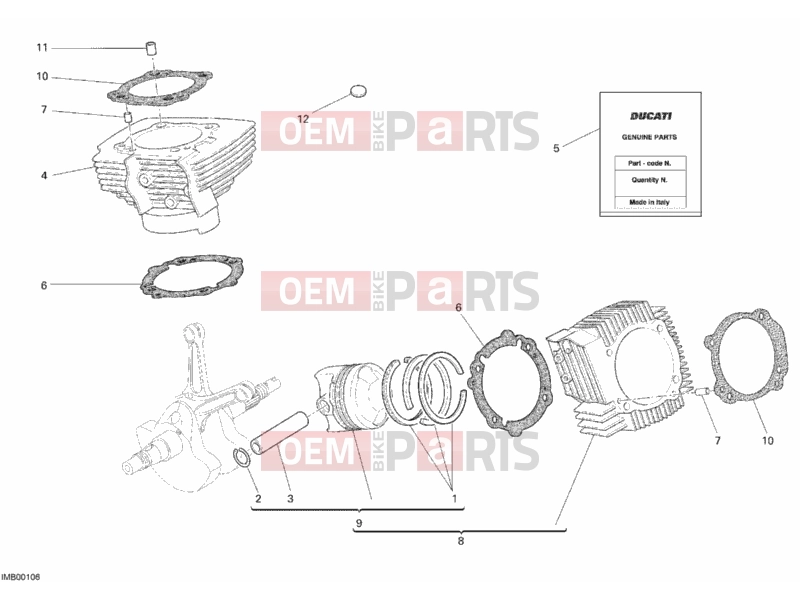DUCATI 2007 Sportclassic 1000 CYLINDER - PISTON » ENGINE CASE