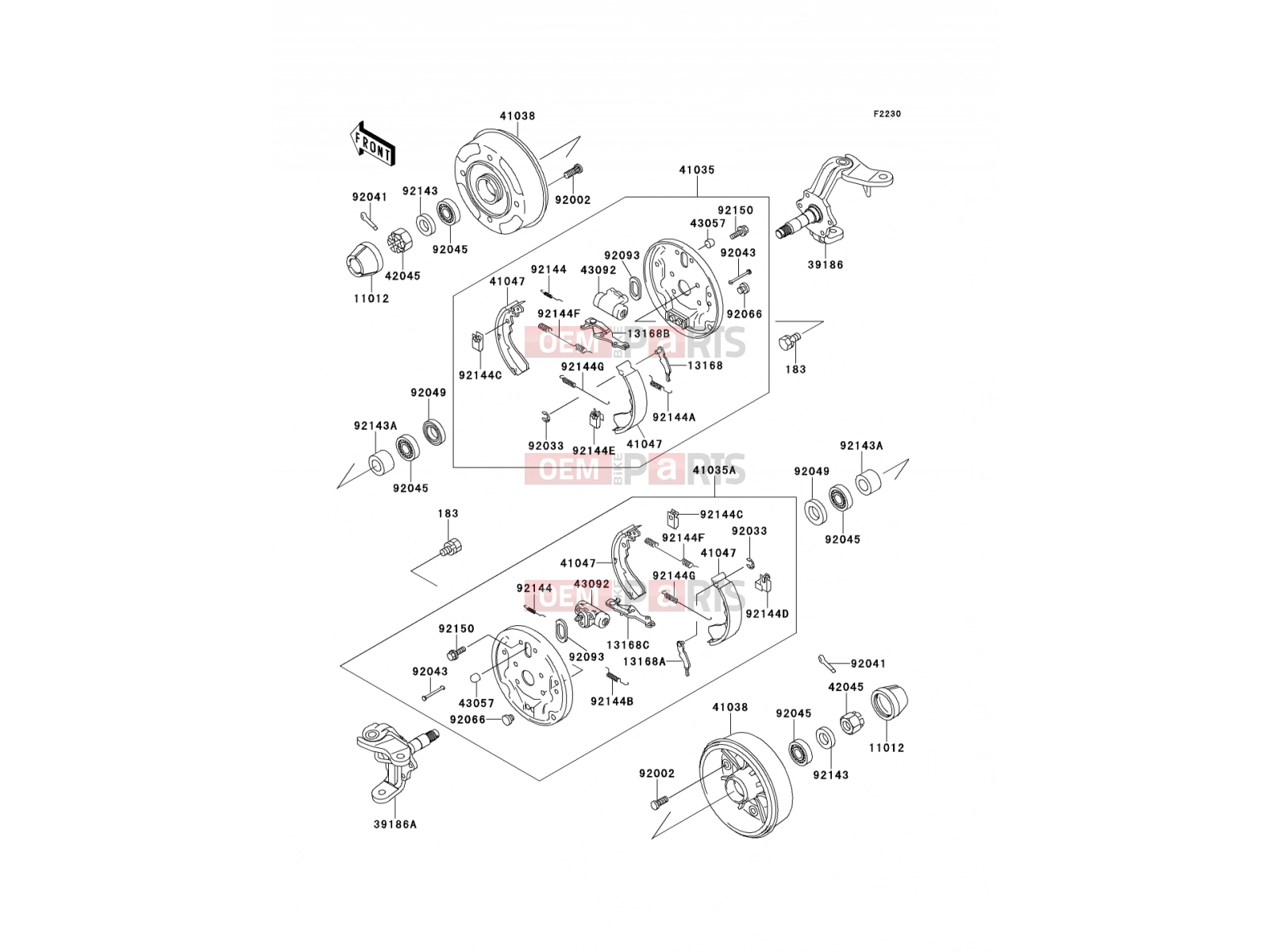 KAWASAKI 2000 Front Hub