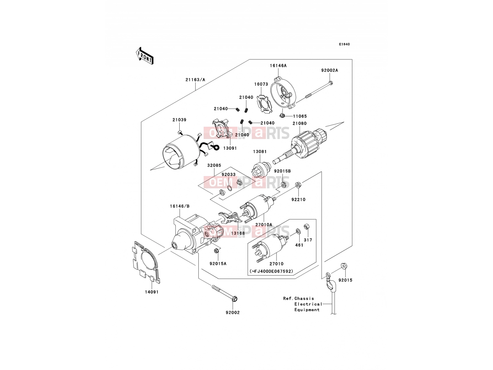 KAWASAKI 2007 Starter Motor