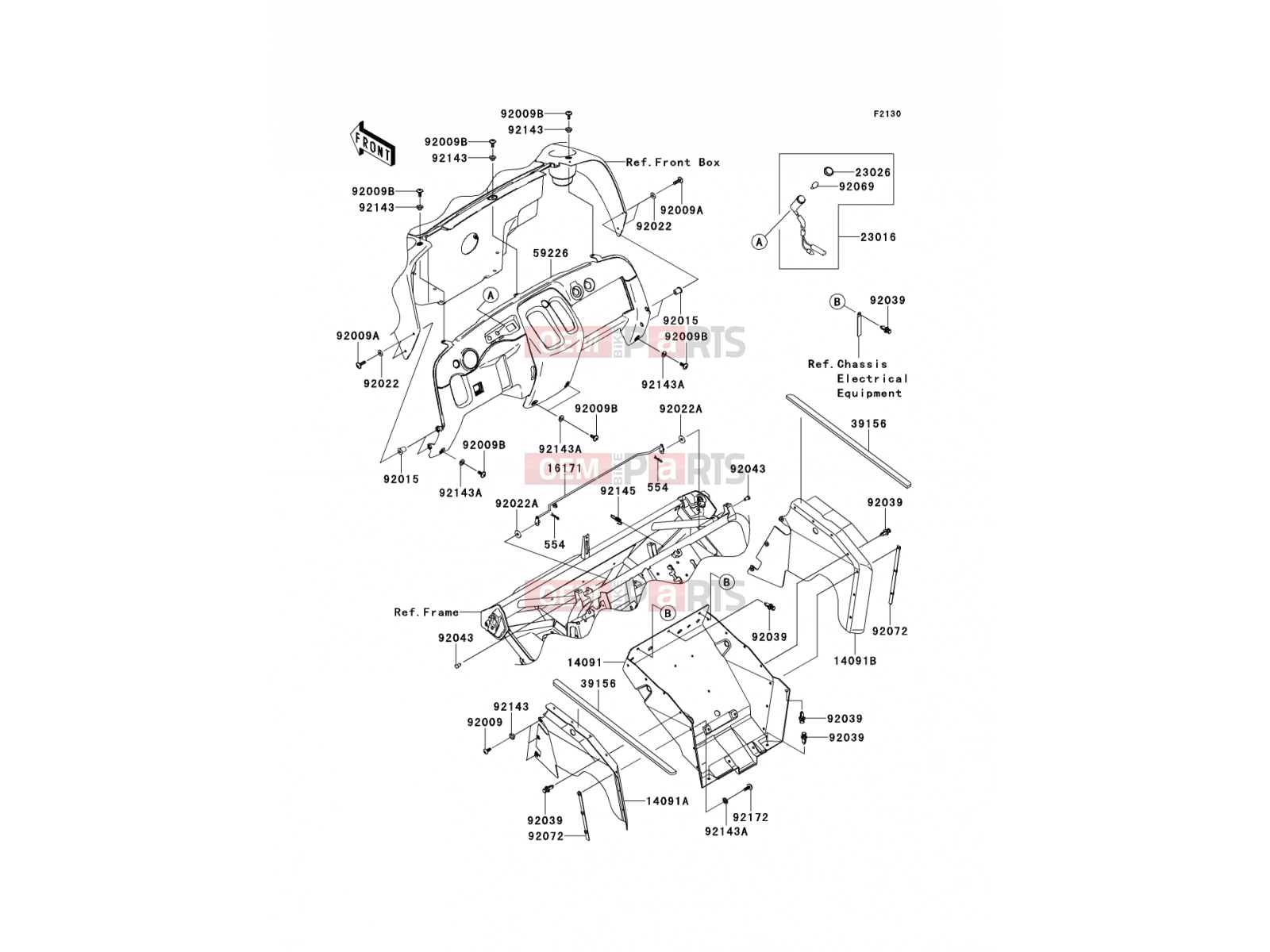 KAWASAKI 2014 Frame Fittings(Front)