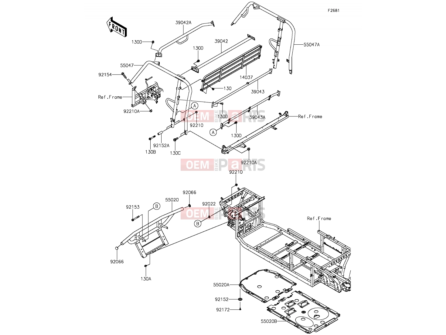KAWASAKI 2016 Guards/Cab Frame