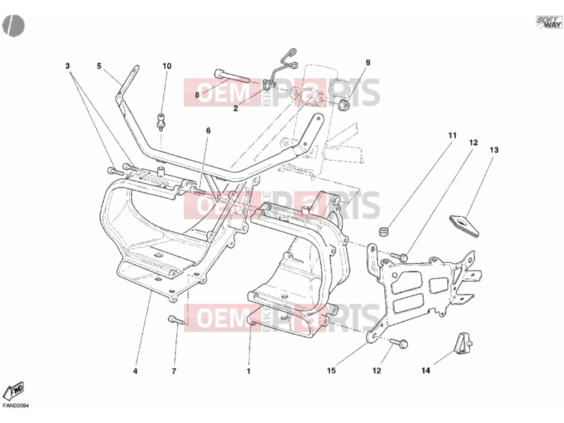 DUCATI 2007 Sporttouring ST3 BRACKET, HEADLIGHT » LIGHTING SYSTEM