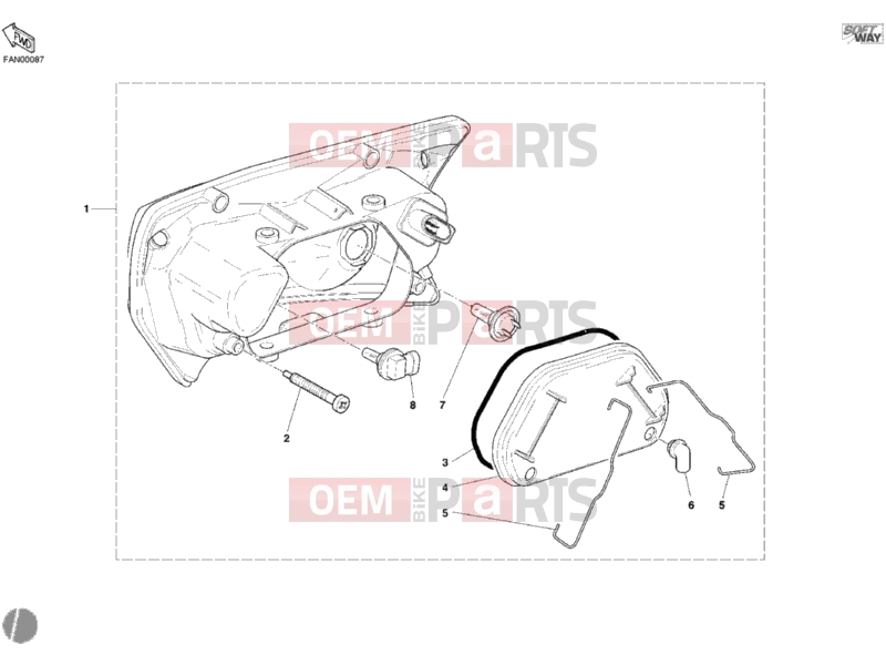 DUCATI 2007 Sporttouring ST3 HEADLIGHT » LIGHTING SYSTEM