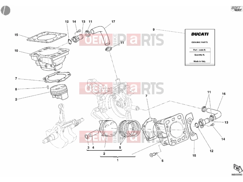 DUCATI 2007 Sporttouring ST3 CYLINDER - PISTON » ENGINE CASE