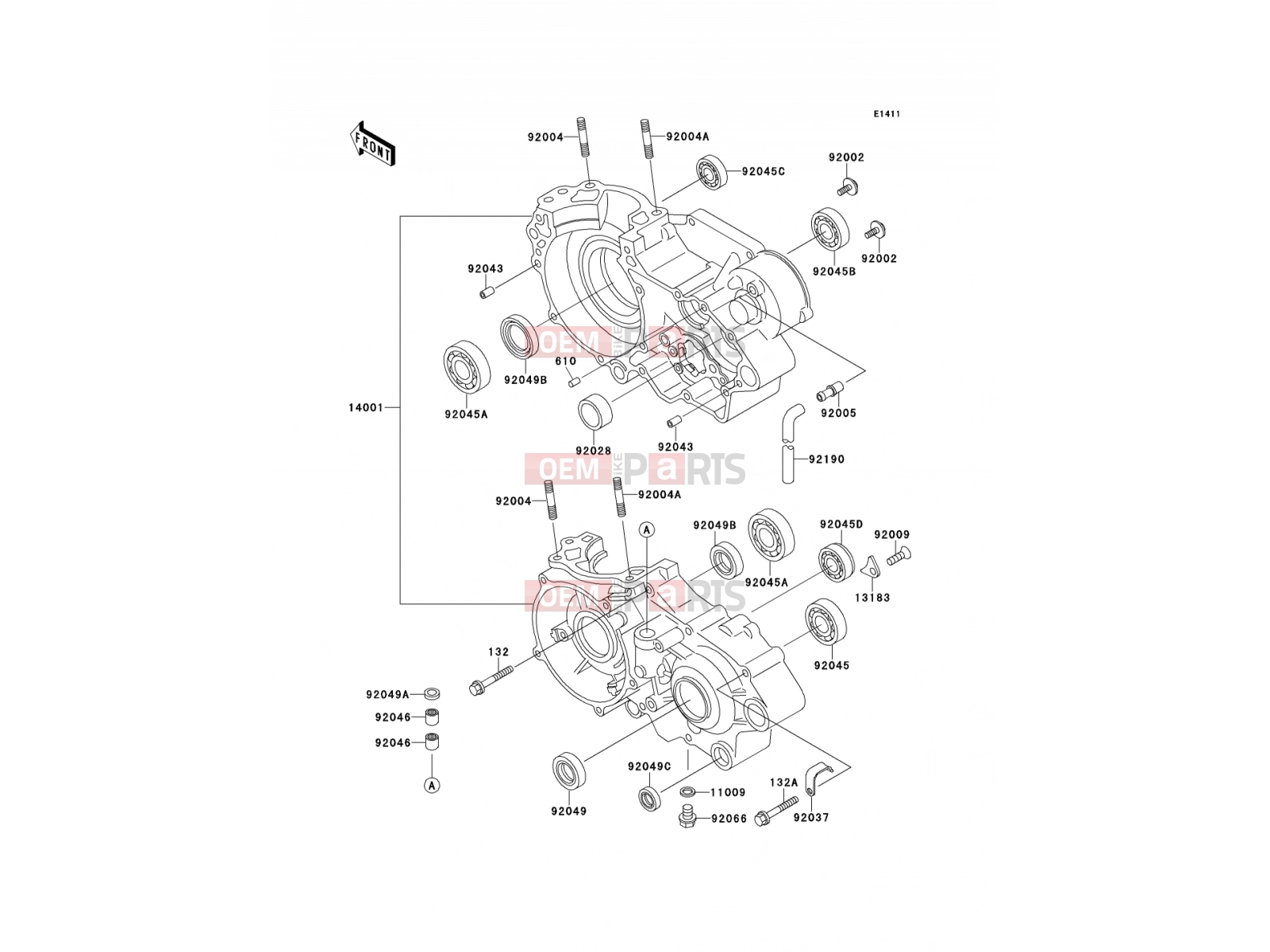 KAWASAKI 1990 Crankcase