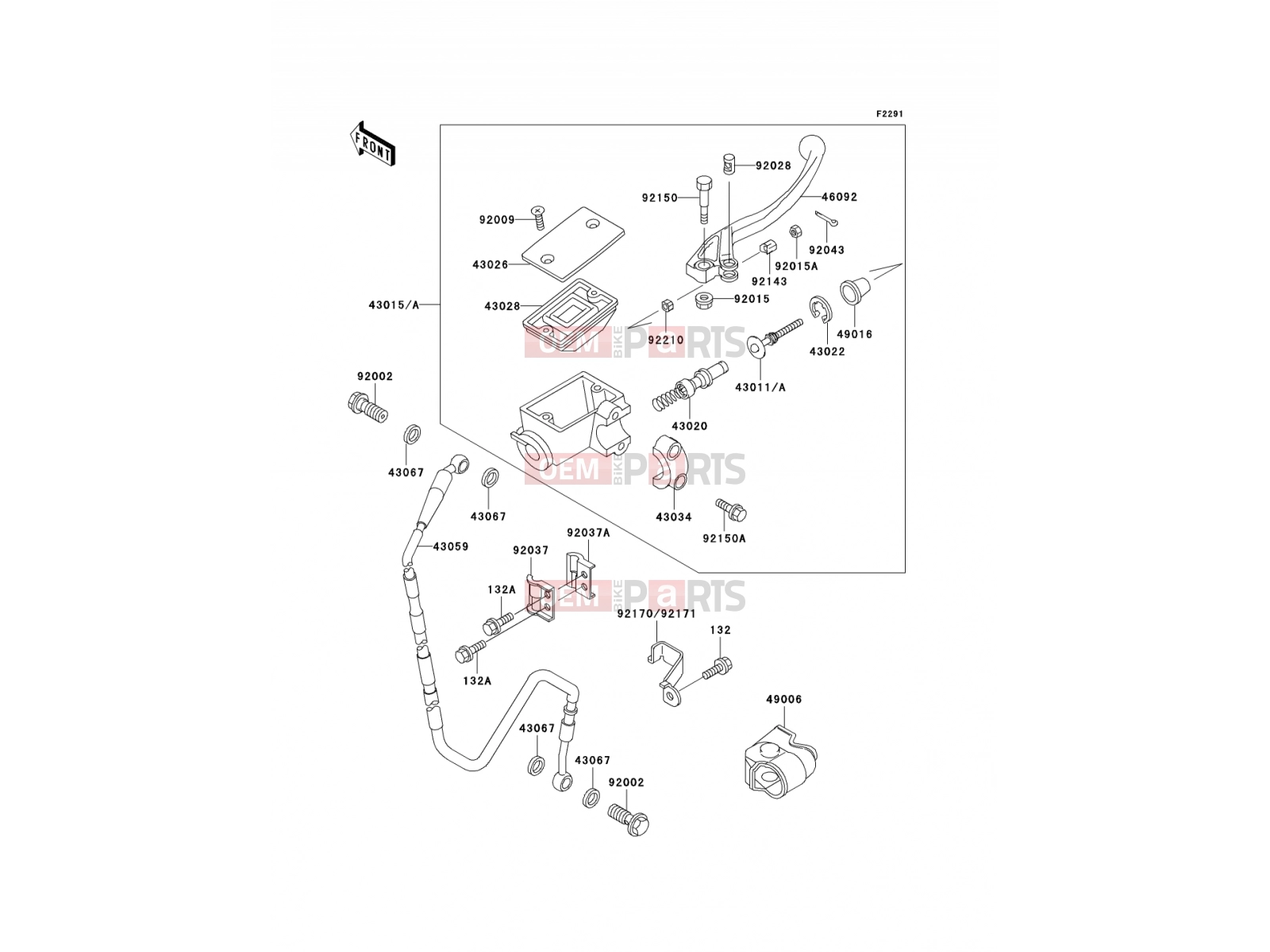 KAWASAKI 2000 Front Master Cylinder