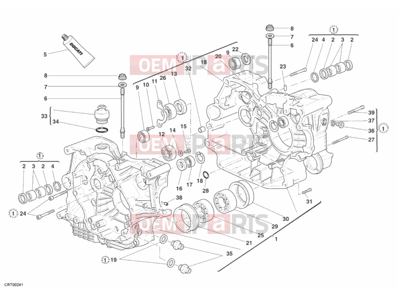 DUCATI 2007 Sporttouring ST3 S ABS CRANKCASE » ENGINE CASE