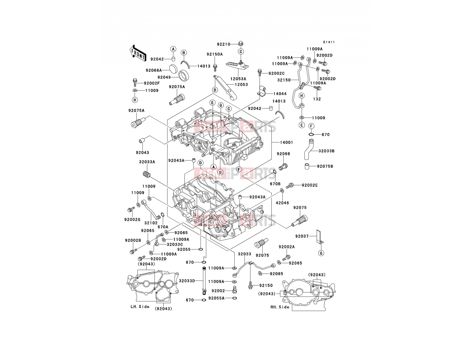 KAWASAKI 2000 Crankcase