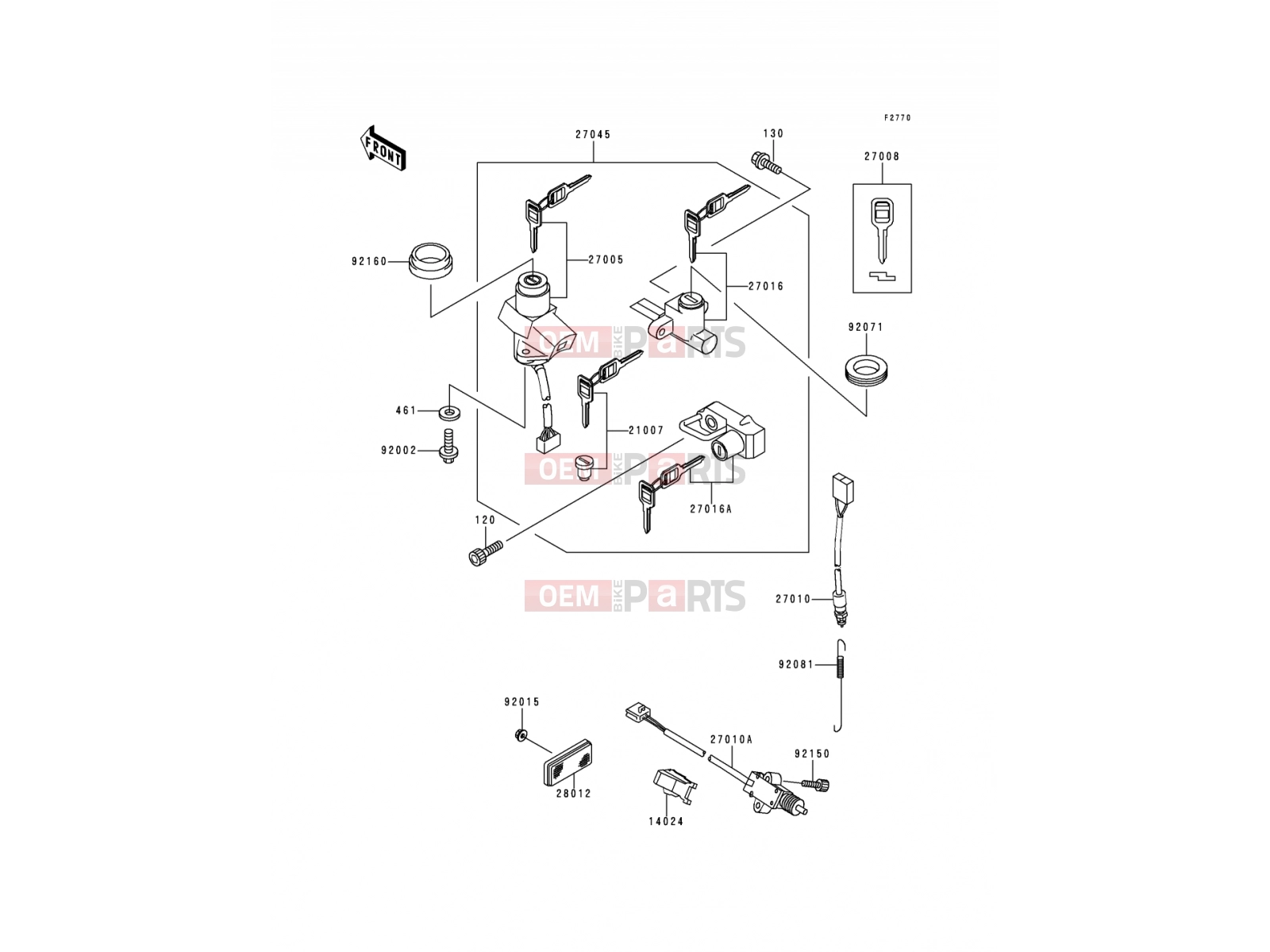 KAWASAKI 2000 Ignition Switch