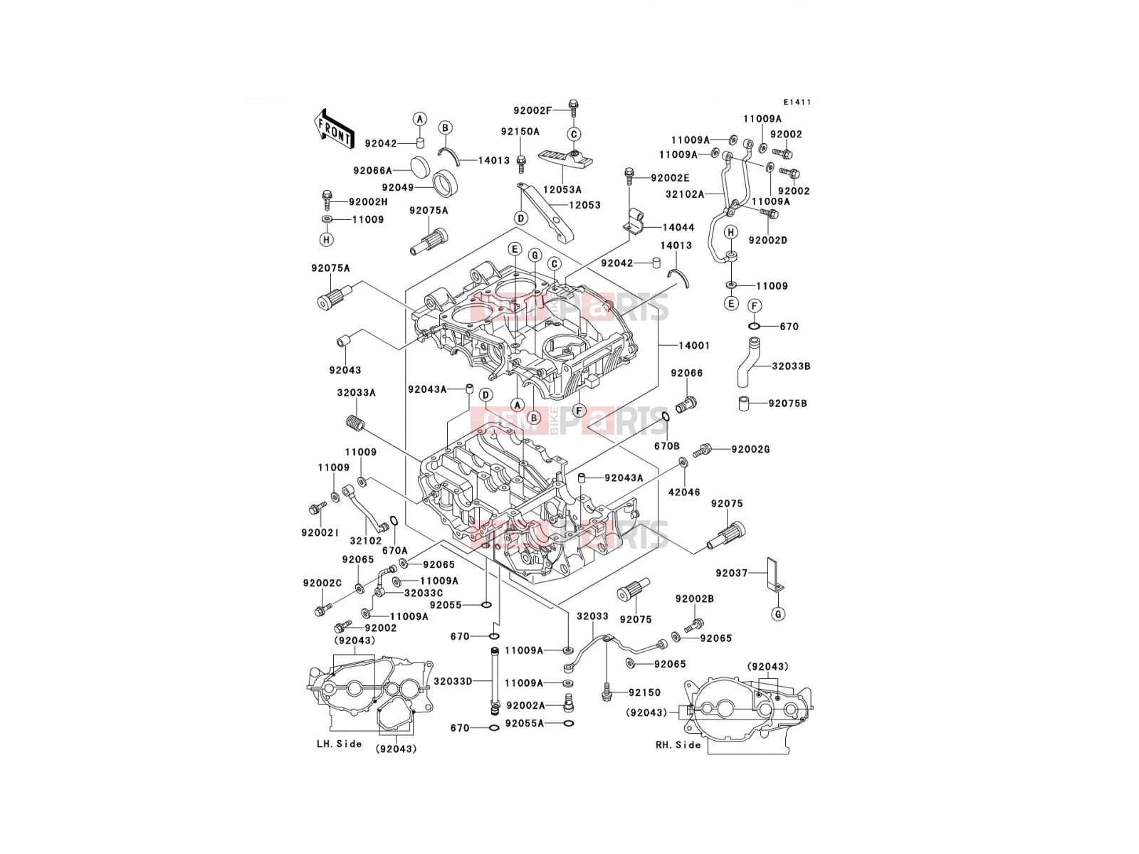 KAWASAKI 2000 Crankcase