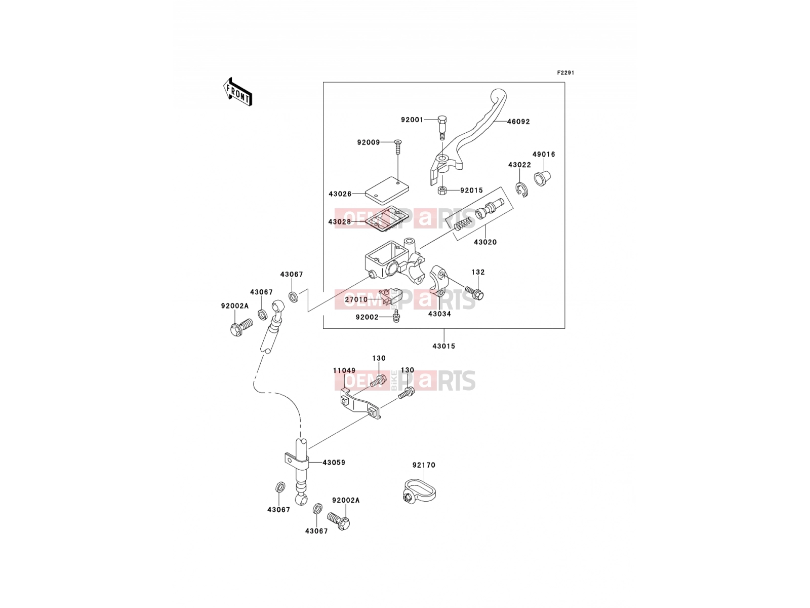 KAWASAKI 2000 Front Master Cylinder