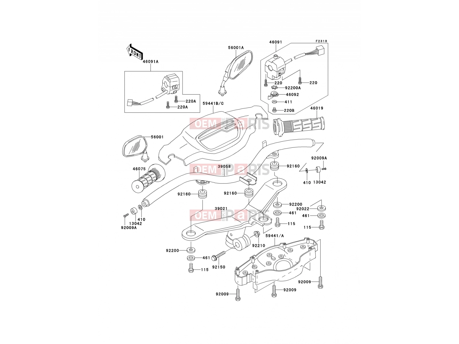 KAWASAKI 2000 Handlebar
