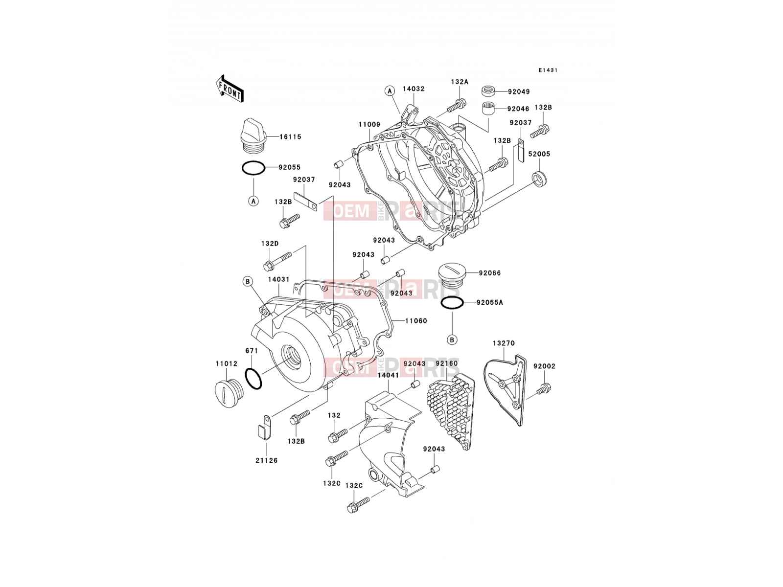 KAWASAKI 2000 Engine Cover(s)