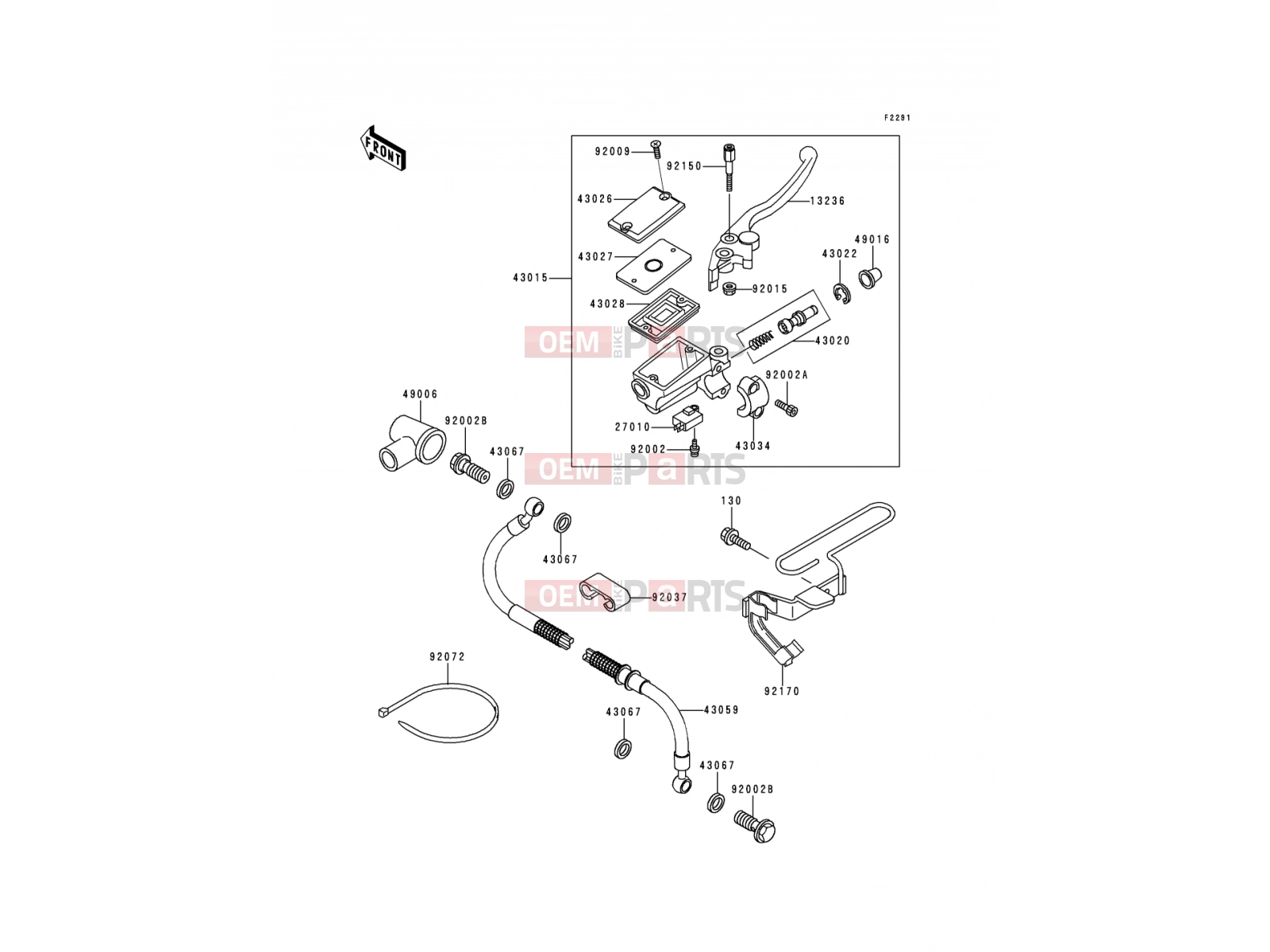 KAWASAKI 2000 Front Master Cylinder