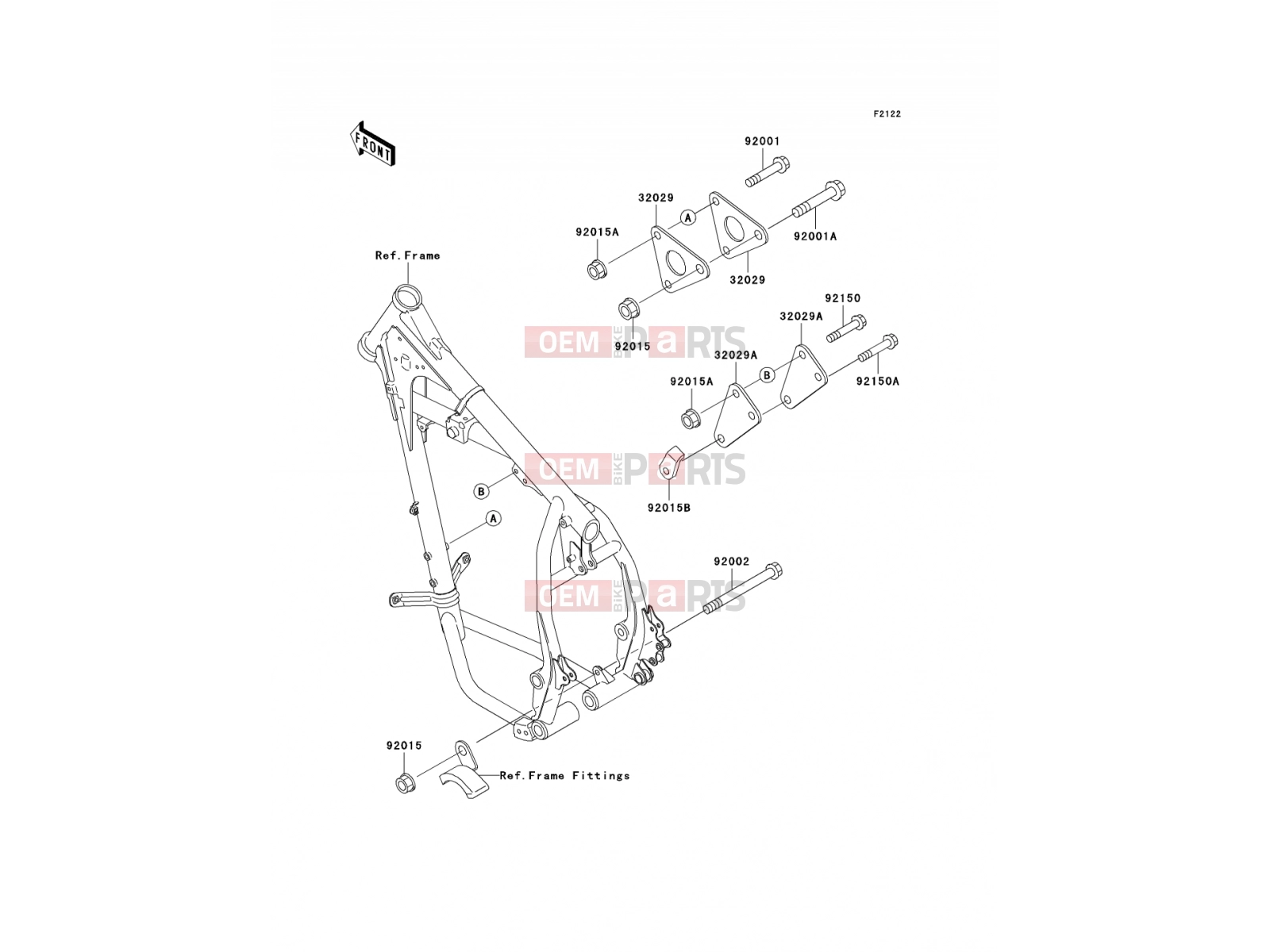 KAWASAKI 2000 Engine Mount