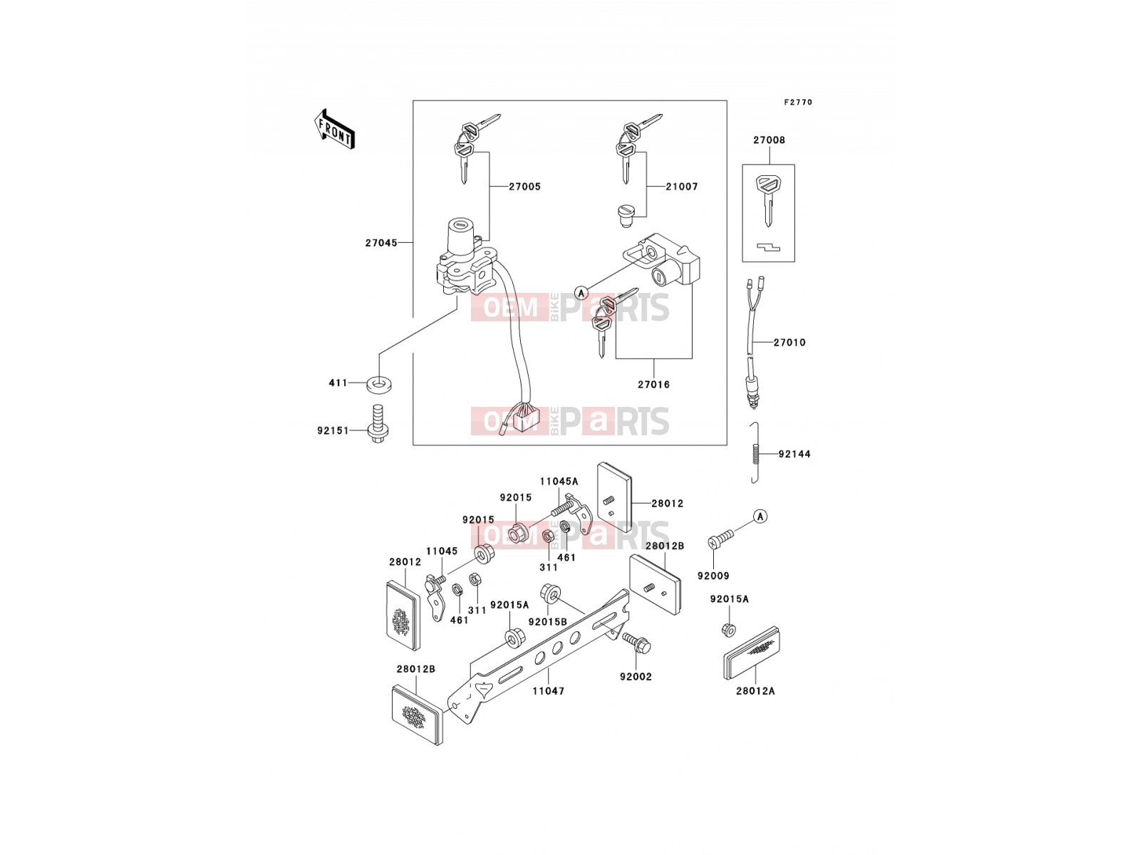 KAWASAKI 2000 Ignition Switch