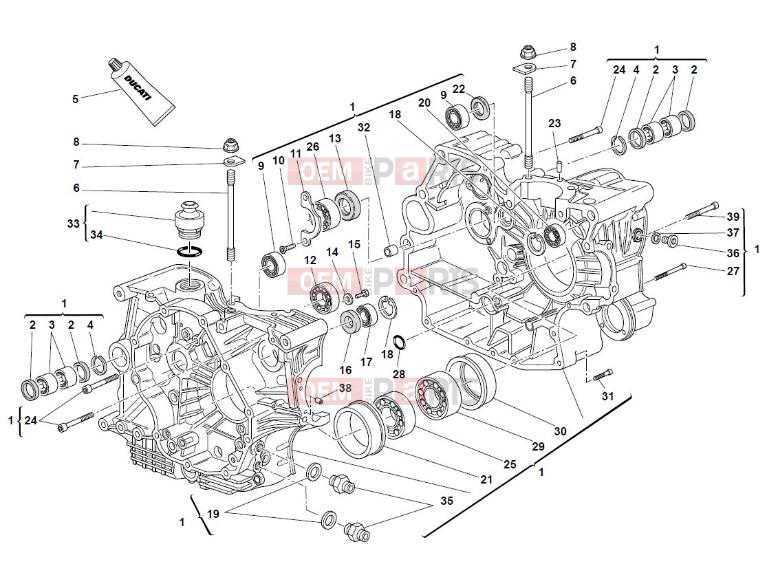 DUCATI 2004 Monster 1000 S HALF CRANKCASES