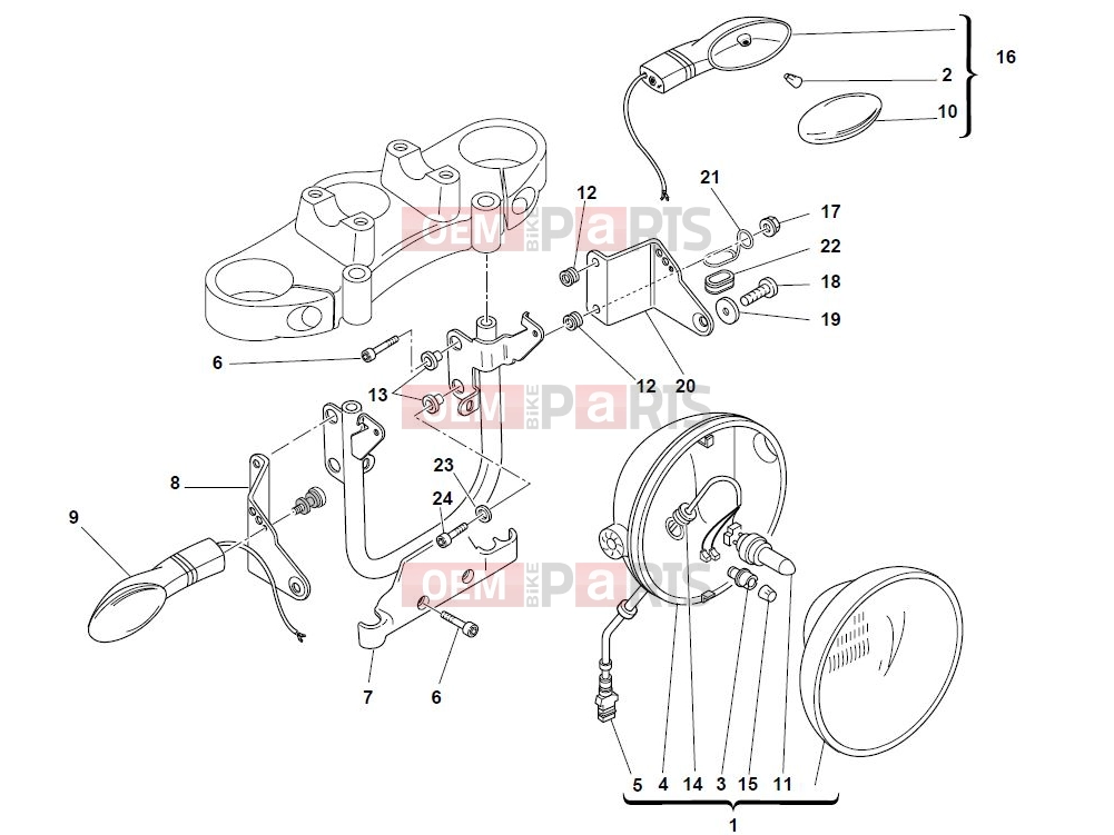 DUCATI 2004 Monster 1000 S FRONT HEAD-LIGHT