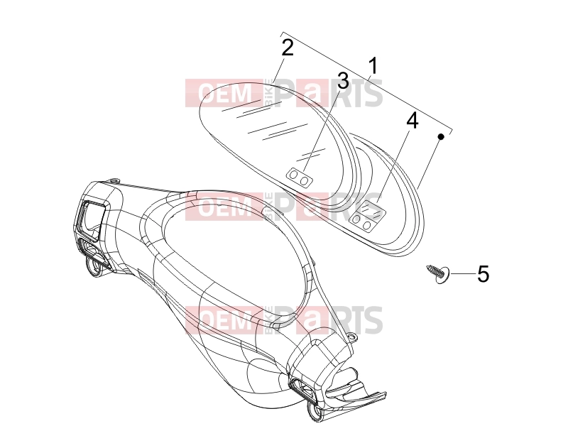PIAGGIO Fly 50 2T Handlebars/Steering » Meter combination - Cruscotto