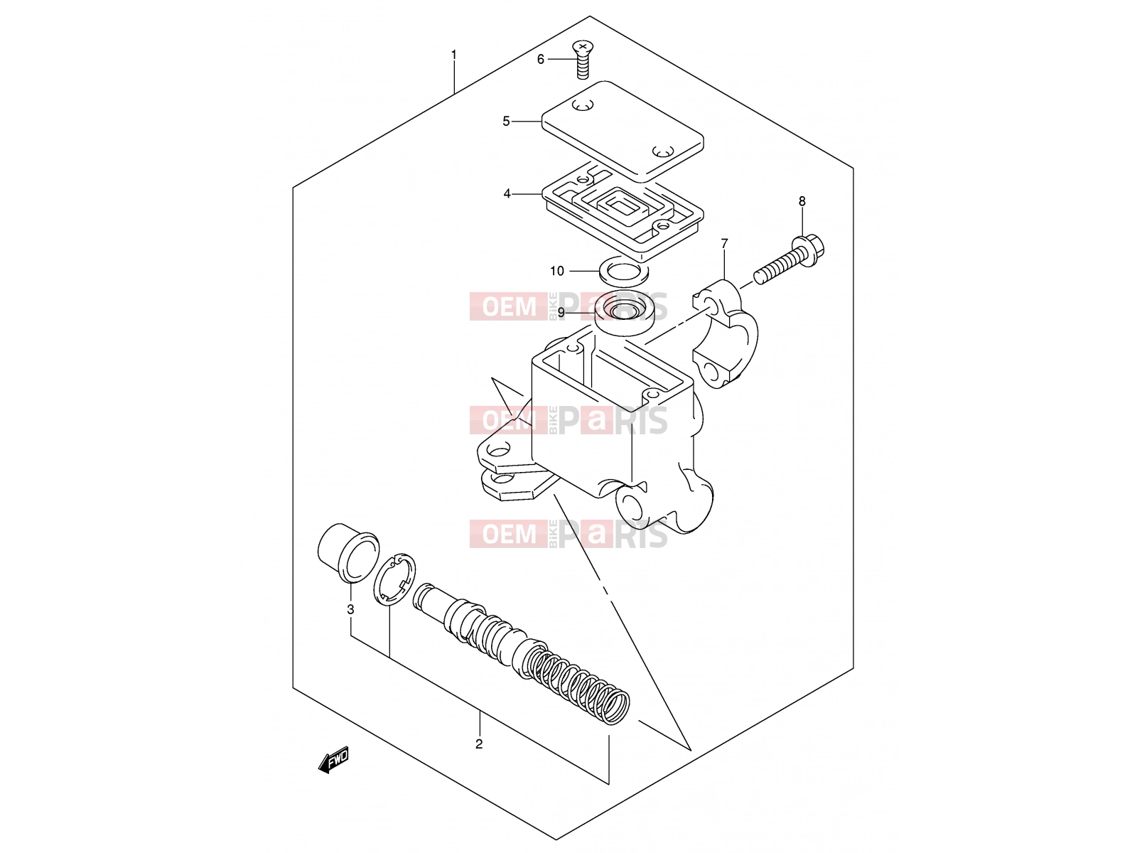 SUZUKI LT-A700 K5 (2005) King Quad (E28,E33) FRONT MASTER CYLINDER