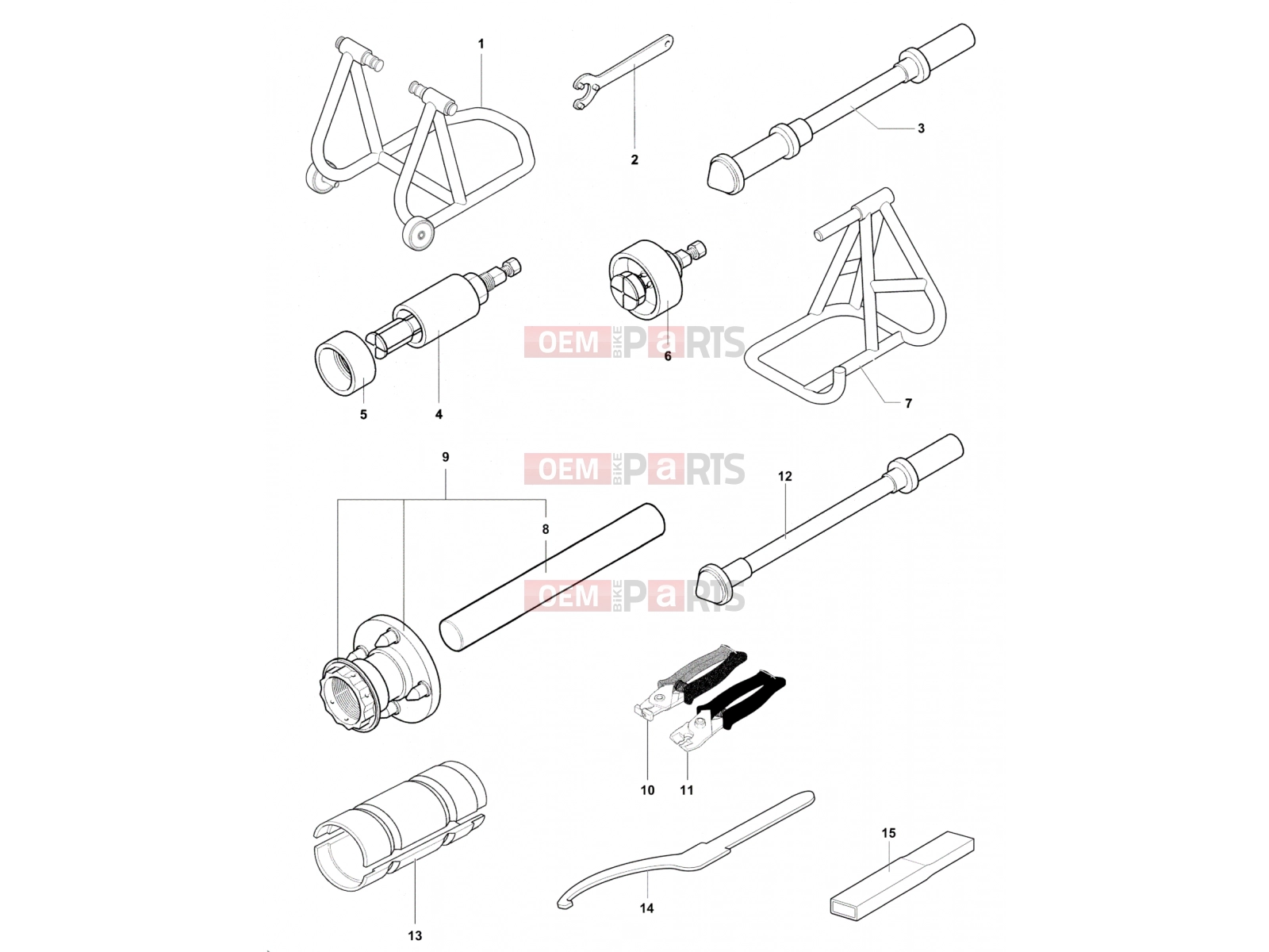 MV Agusta Brutale 675 Service Tools Frame 1