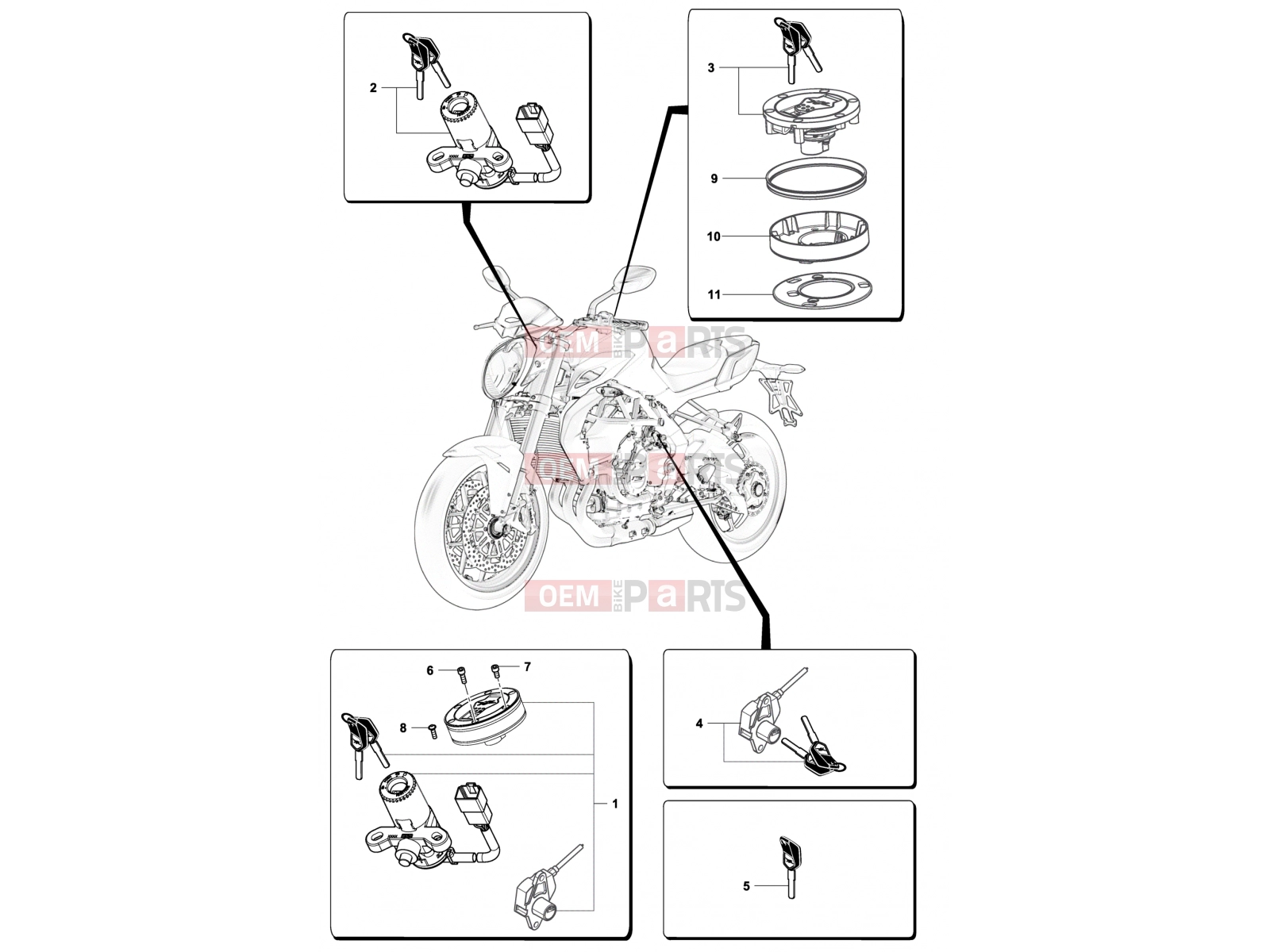 MV Agusta Brutale 800 <2016 Locks