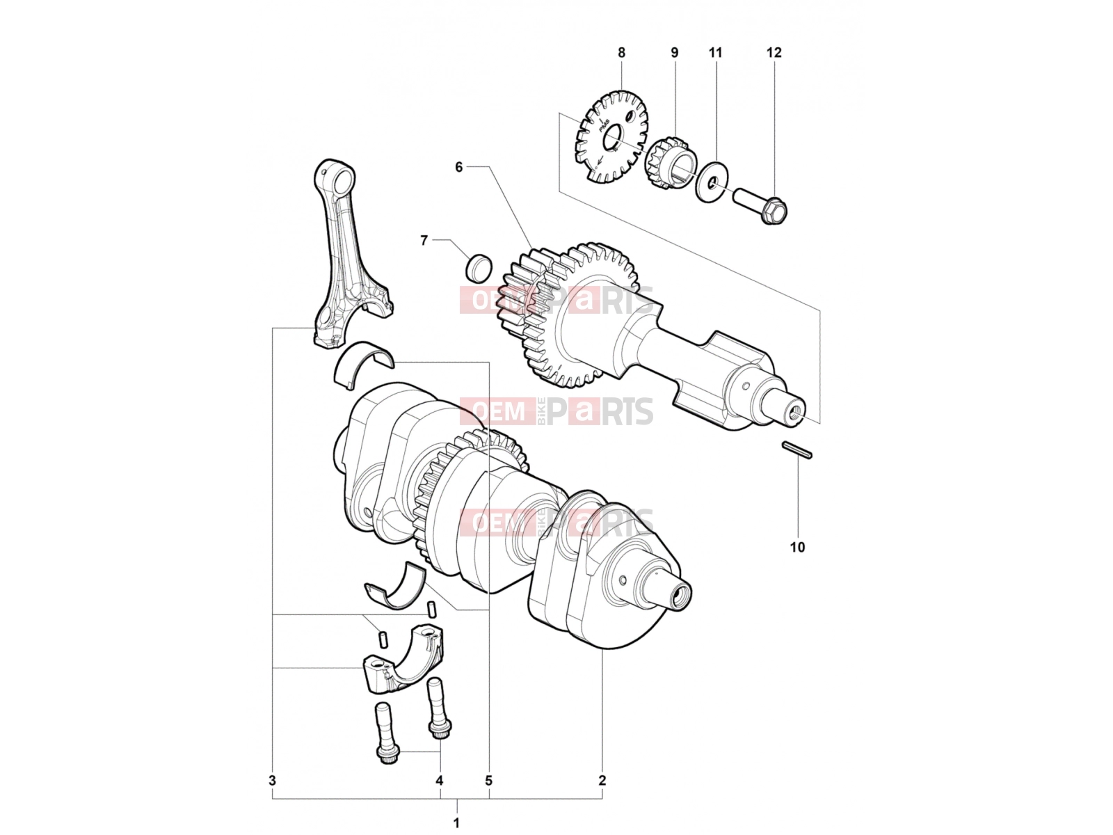 MV Agusta Brutale 800 RR Crankshaft Assembly